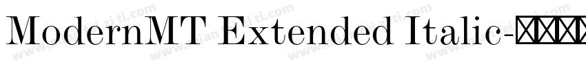 ModernMT Extended Italic字体转换